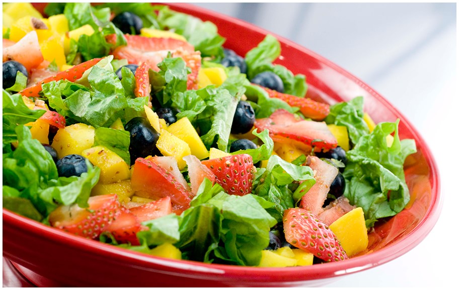 a bowl of fresh garden salad
