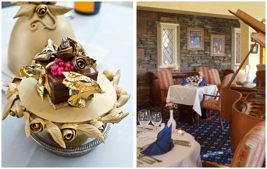 a chocolate pudding at Lindeth Howe Country House Hotel