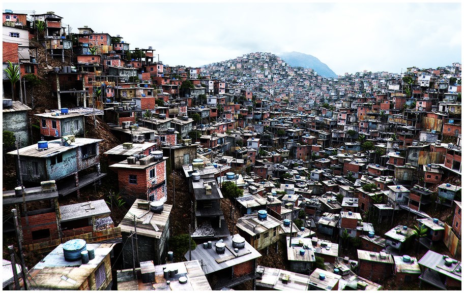 the slums