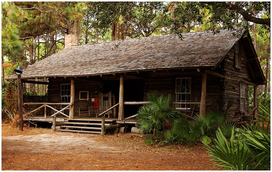 a log cabin