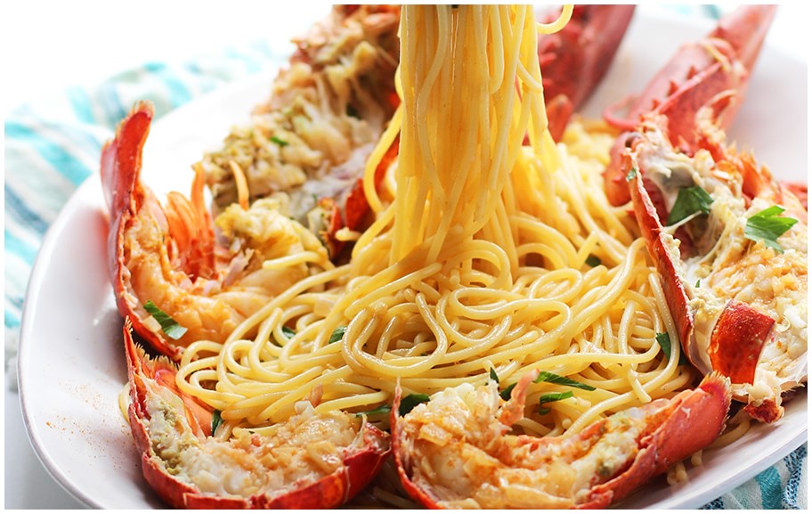 A plate of Lobster Pasta