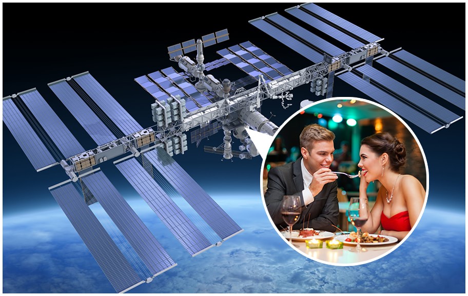 at the International Space Station for two